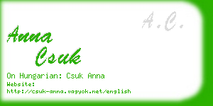 anna csuk business card